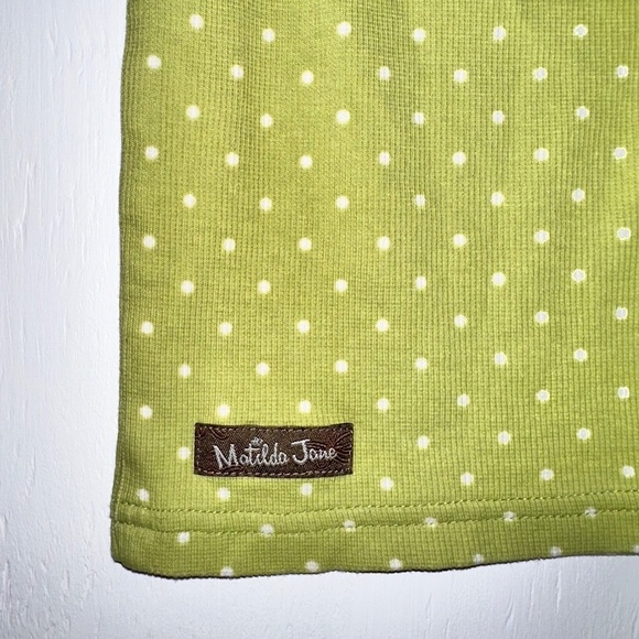 MATILDA JANE Ditzy Daisy Tank Top GIRLS 4 Green Polka Dot Boutique Ruffle Shirt - Picture 7 of 7
